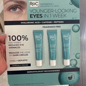 NEW ROC Hydration+ Replumping Eye Cream,
0.6 fl oz, 3-pack - Fully Sealed